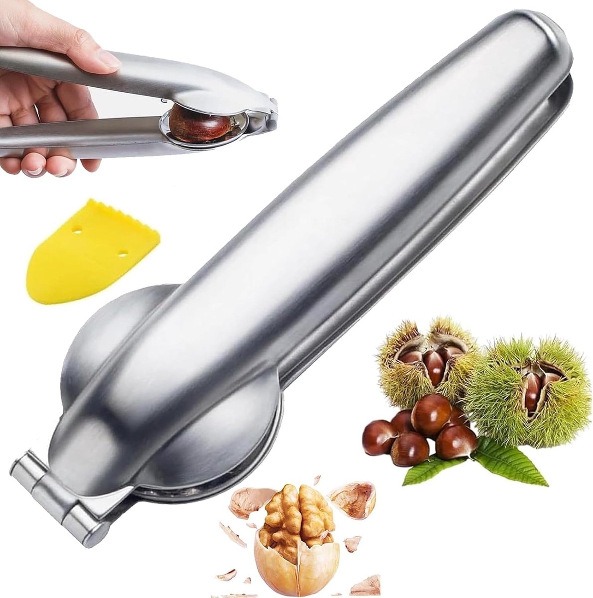 SnelShoppen - RVS Maroni Cutter - Chestnut Opener - Notensnijder voor Walnoten, Gedroogd Fruit, Kastanjes - Duurzaam en Roestvrij - Keukenaccessoire v