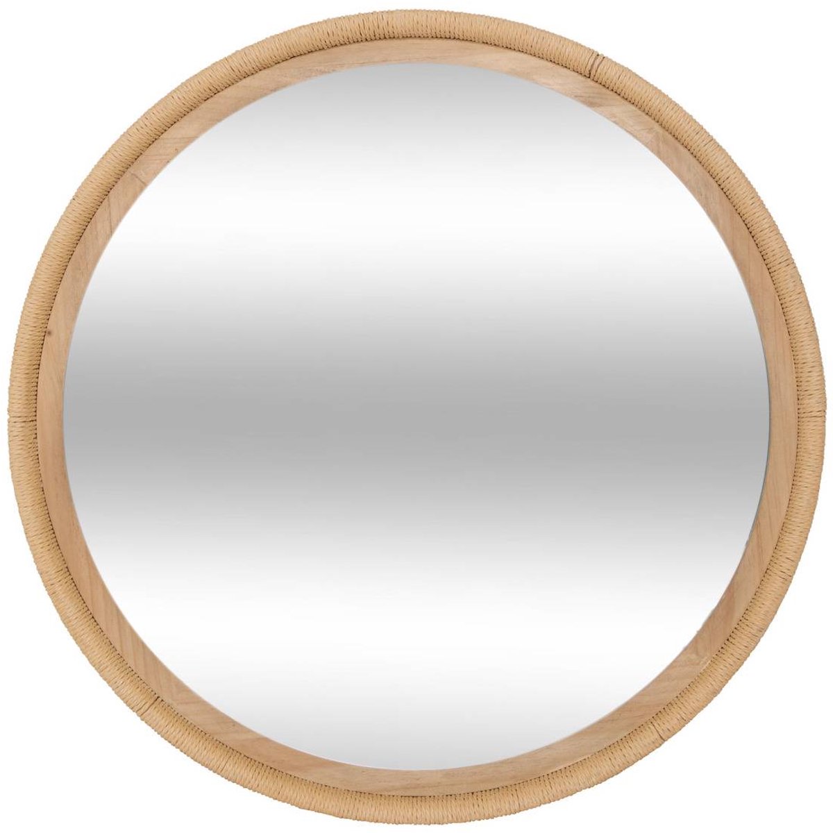 Ronde spiegel met gevlochten touw-effect LAIA