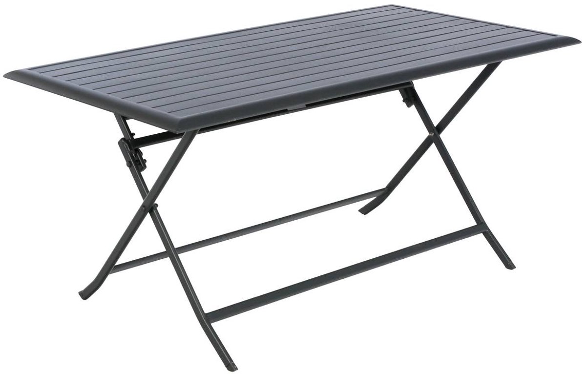Rechthoekige opvouwbare tuintafel voor 6 personen van aluminium AZUA