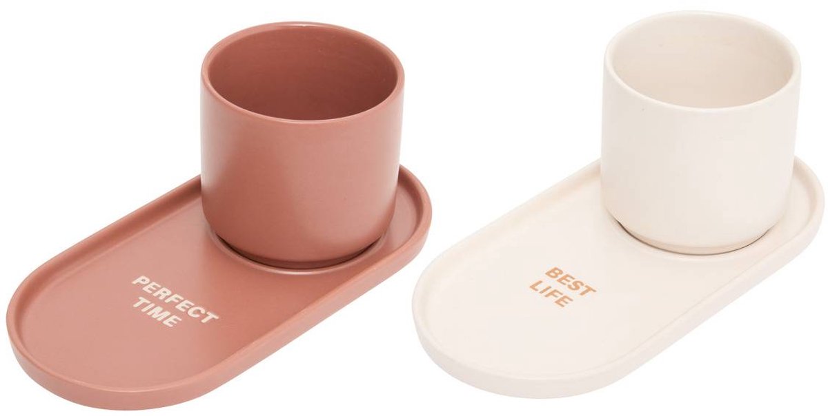 Set met kopjes CASA SIENNA