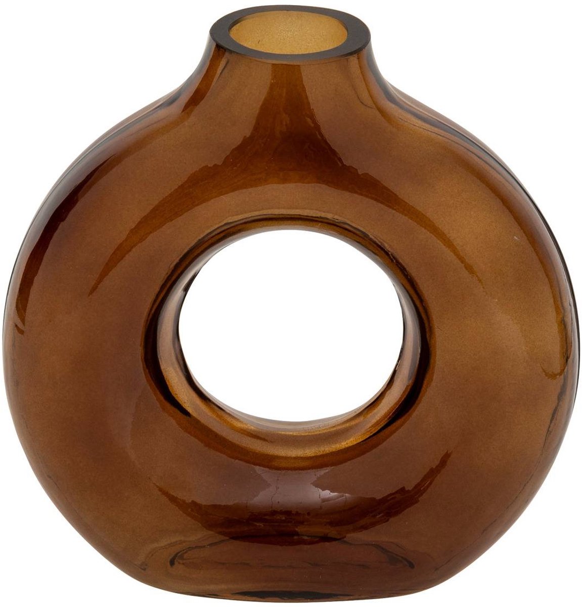 Ronde vaas van gerookt glas CIRCLE