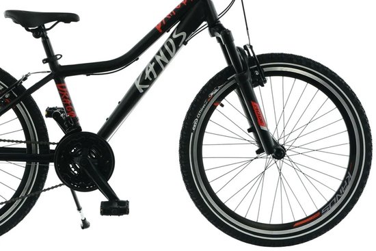 Kands Dragon - Kinderfiets - 24 inch - 21 versnellingen - Shimano - V-brake - 130-165 cm - Zwart - Jongen — afbeelding 3