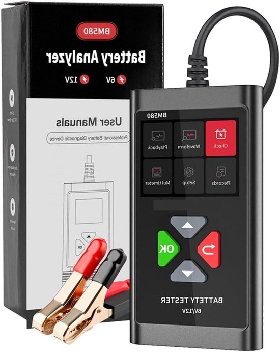 Accutester - Batterij tester - Voertuigonderhoud - Snelle en nauwkeurige test - 6V/12V - One Color