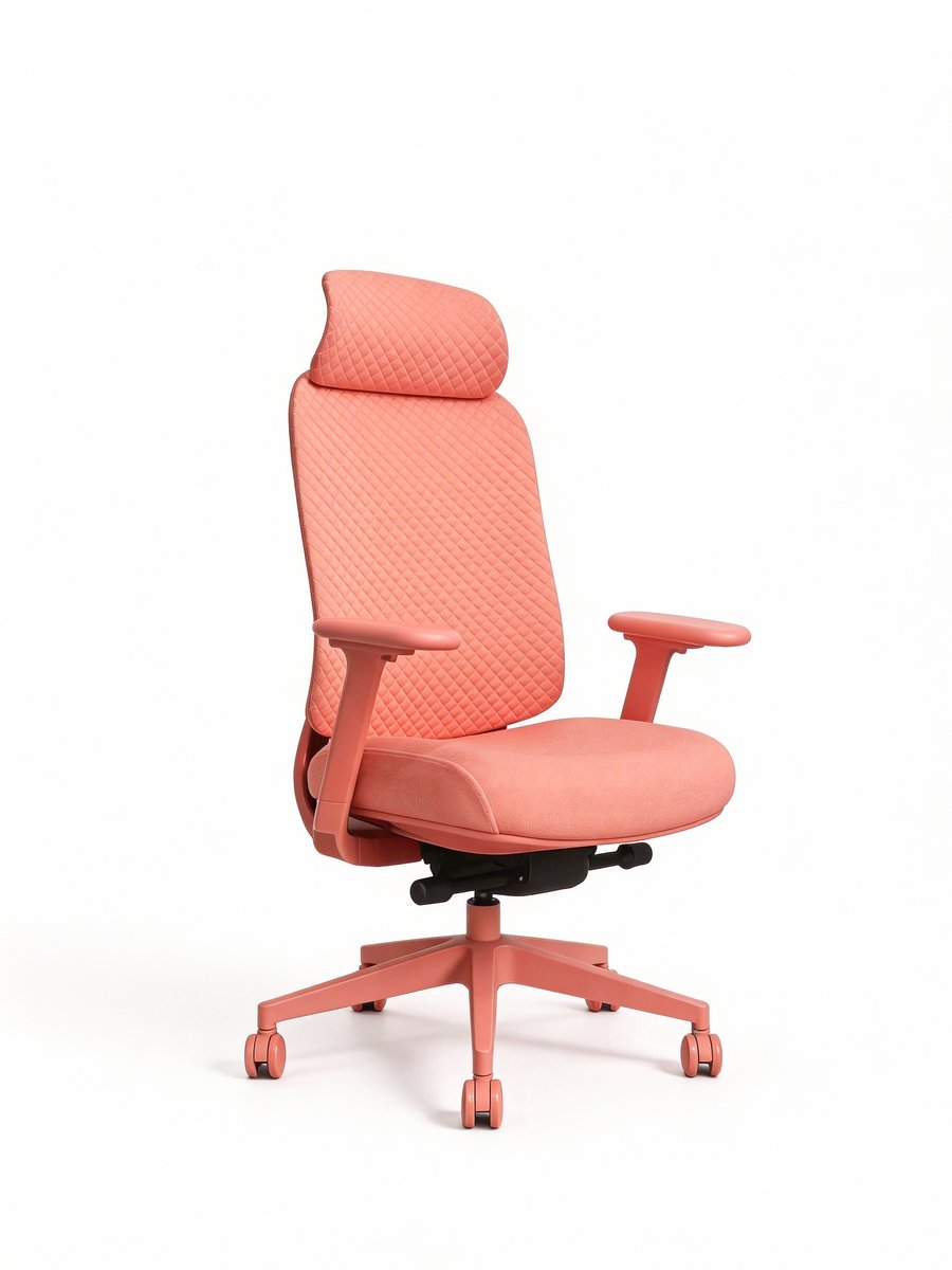 Olico Ergonomische Bureaustoel met Hoofdsteun en 3D-armleggers - Rood