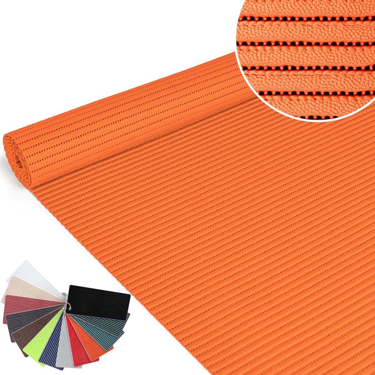ANRO Badmat Oranje 65x500cm Antislip Douchemat Afwasbaar Sneldrogend