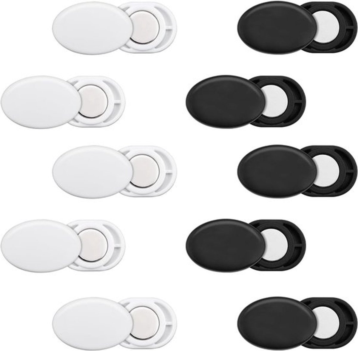 Race-Startnummermagneten - Set van 10 stuks - Plastic magnetische clips - Startnummerbevestigingen voor hardlopen, triatlon en fietsen