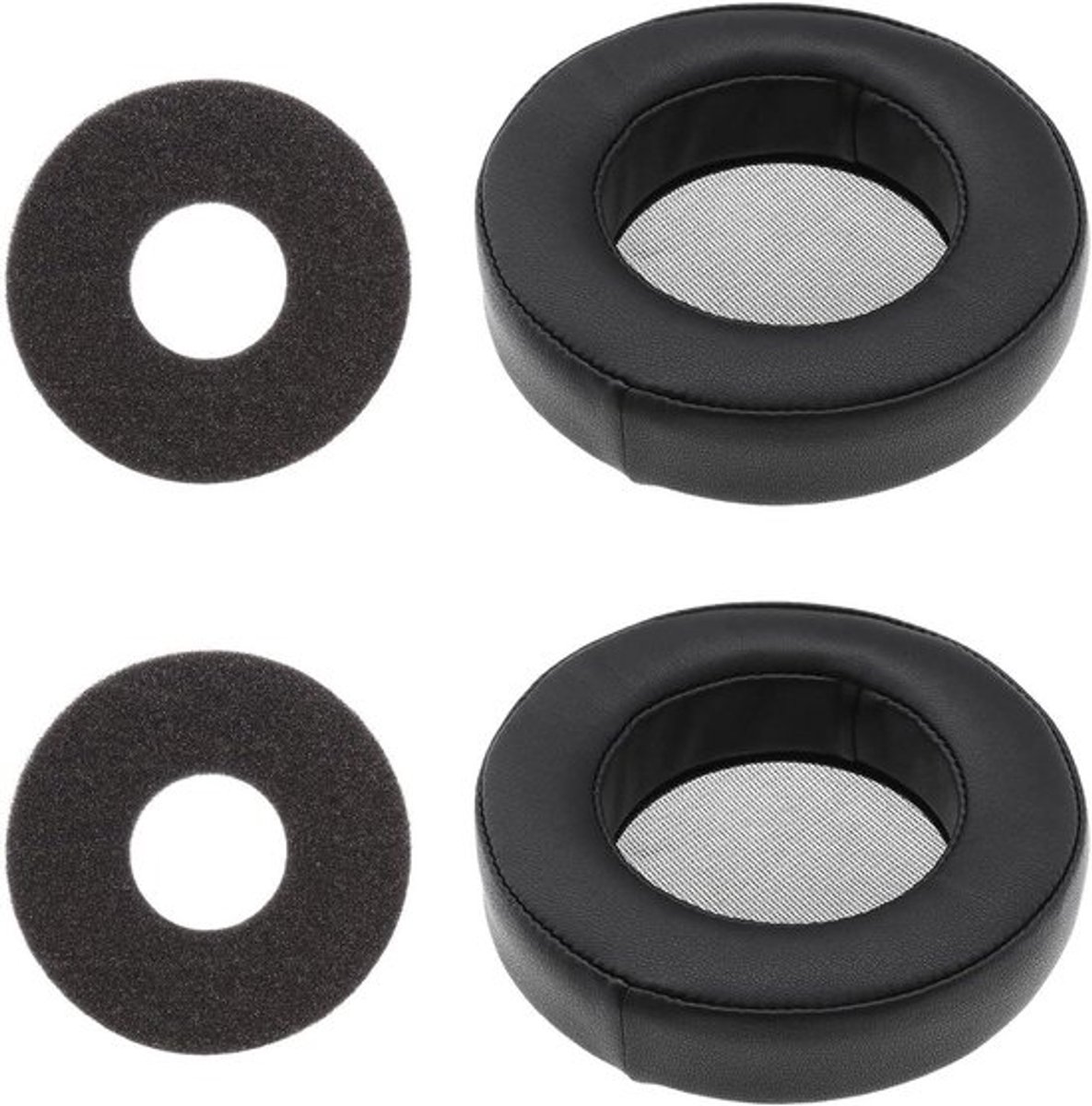 Vervangende Eiwit Lederen Oorkussens - Hoofdtelefoon - Compatibel met AKG K701 K702 Q701 Q702 - Oorkussens - Headset Reparatie Onderdelen - Zwart - Vervanging - Geschikt voor K601 K612 K712 - 1 Paar