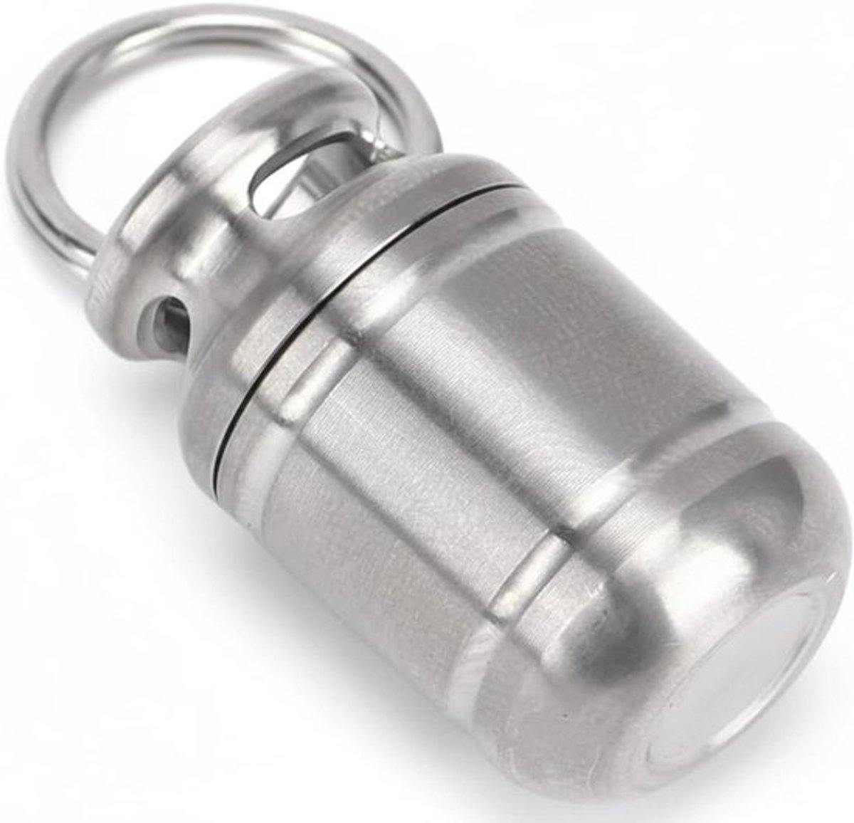 Pillendoos - Geneeskunde - Waterdicht - Sleutelhanger - Houder - Container - Legering - Geschikt voor pil - Zilver Pillendoos Case Legering Pil Waterdichte Geneeskunde Doos Case Sleutelhanger Houder Container Fles (S)
