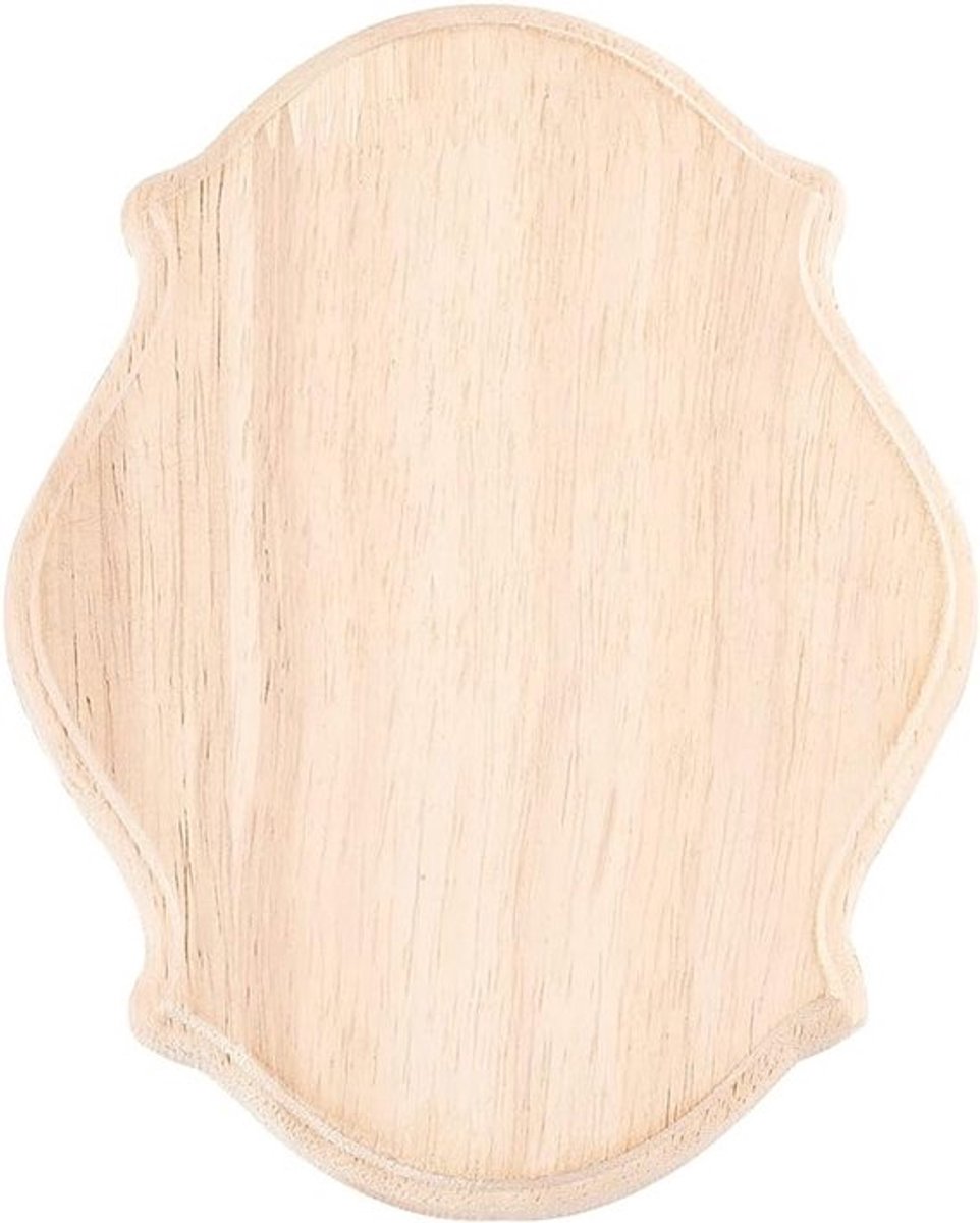 Onbewerkte Houten Plaat 15 x 12.2 x 1.8 cm - Ovale Houten Blanko Borden voor Schilderen, Houtsnijden en DIY Creaties voor Thuisdecoratie