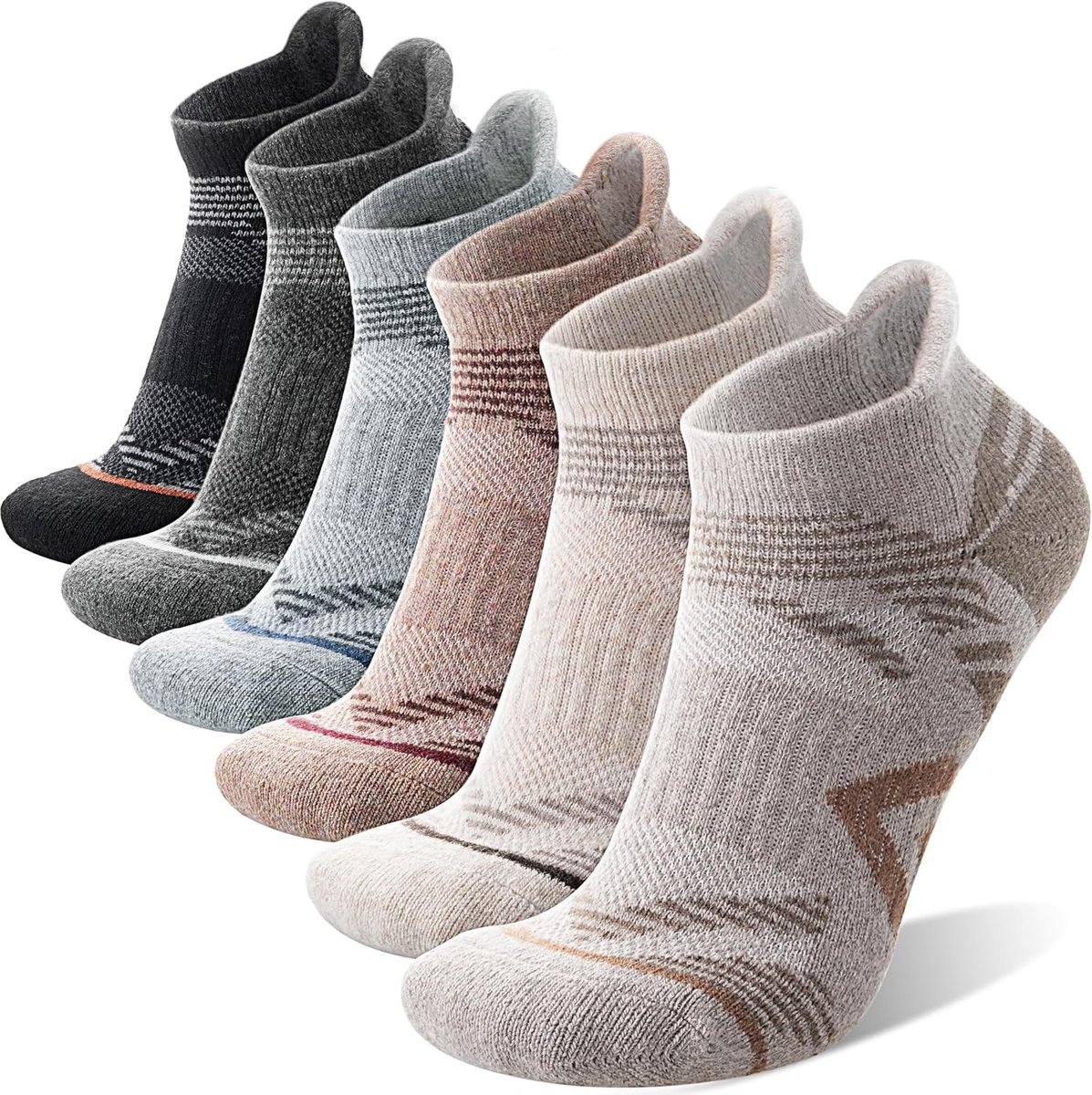 Sokken - Bruine combinatie - 42-46 - Merino Wol en Ademend - Voor Heren en Dames