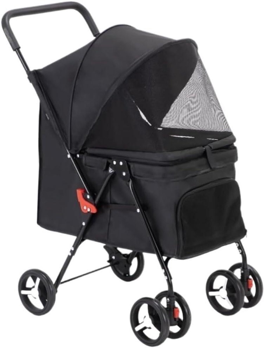Huisdier Kinderwagen - Reisbuggy Huisdier - Comfortabel Vervoer - Opvouwbaar Lichtgewicht - 57x46x88 cm - Blauw