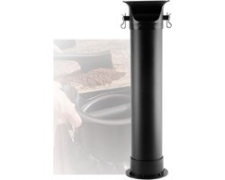 Koffiedik Bak - Klopbox Emmer - Thuis Koffie Zetten - Morsvrije Gebogen Opening - 34 Inch Hoog - Zwart