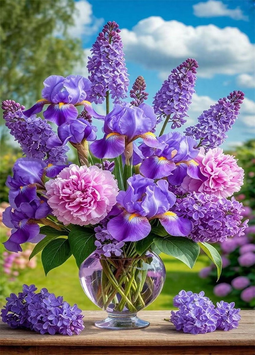 Puzzel 3000 Stukjes - Legpuzzel Volwassenen - Ontspannend Tijdverdrijf - Precisie Gesneden Stukjes - 122 x 81 cm - Lavendel Vaas