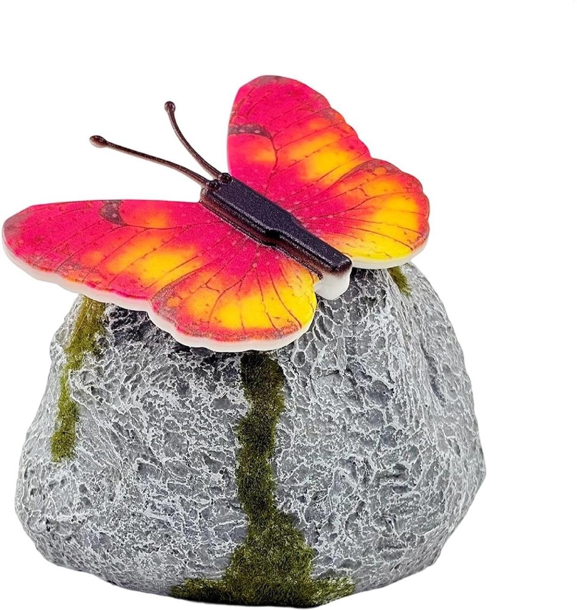 Decoratieve Tuinstenen - Kunstkiezels Lichtgevend - Tuin Verlichten - Zonne-energie Led - 13 x 12 x 10 cm