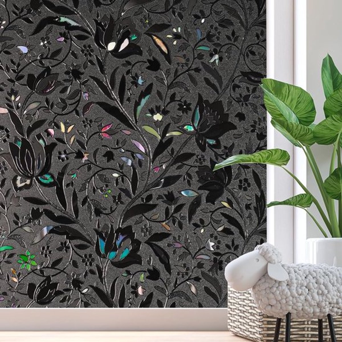 Zwarte Blackout Raamfolie voor Privacy 90 x 200 cm - Ideaal voor Donkere Kamers en Energiebesparing
