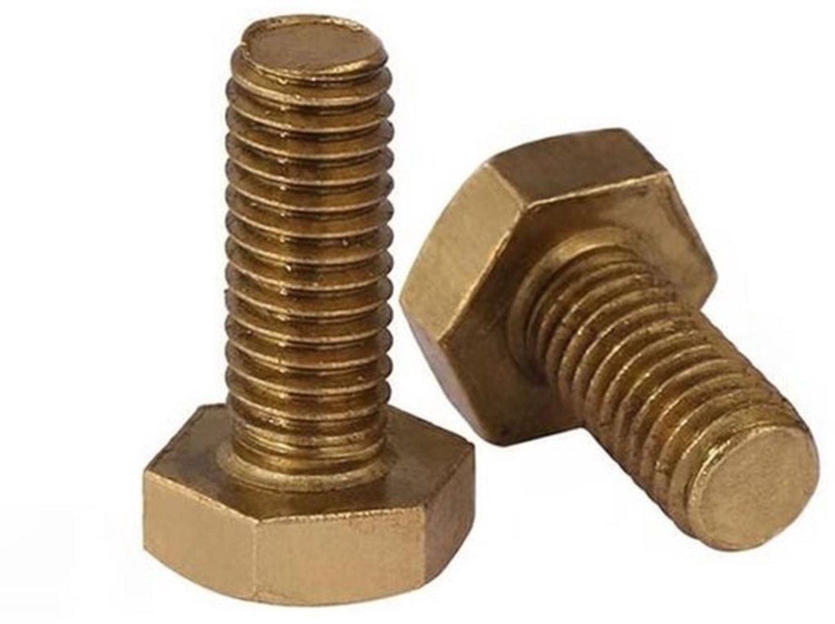 Volledige Draad M10x30mm Hex Schroeven voor Machines - Set van 2 Stuks, Roestvrij Staal, Duurzaam en Sterk