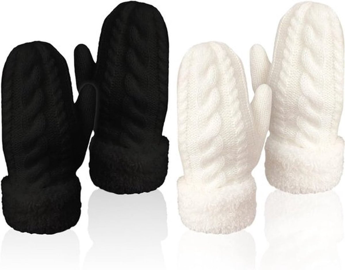 Warm Thermische Vingerloze Winterhandschoenen voor Dames en Meisjes - Winddicht, Dikke Gevoerde Outdoor Handschoenen voor Skiën en Koude Weer, Perfecte Cadeaus