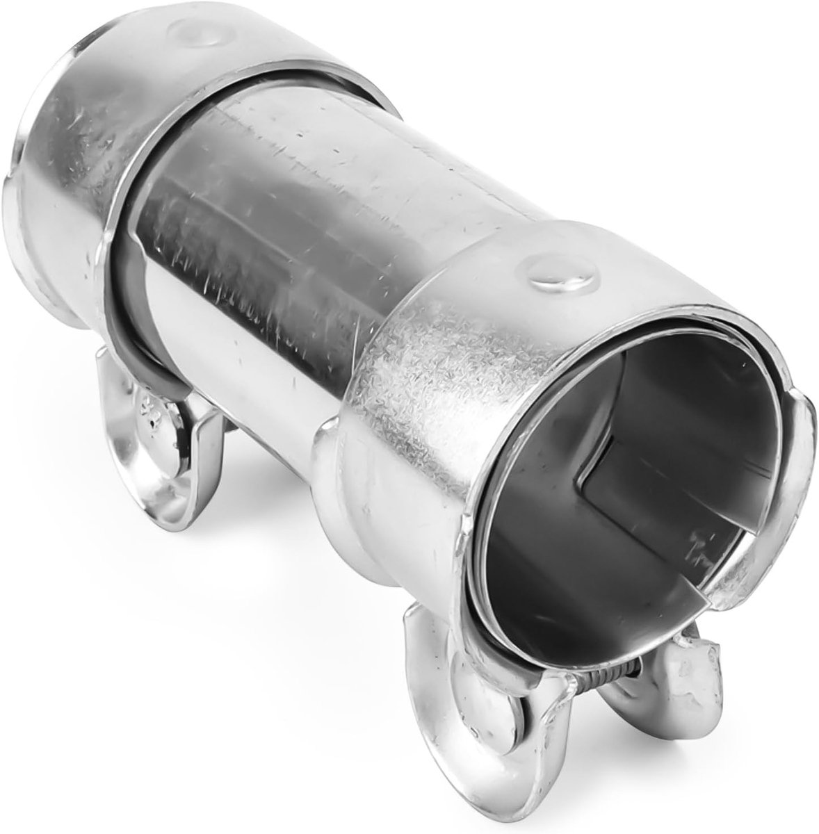 Exhaust Clamp voor Dubbele Uitlaatpijp, RVS Verbinding Ø55 mm/95 mm, Universele Klem voor Uitlaatverbindingen