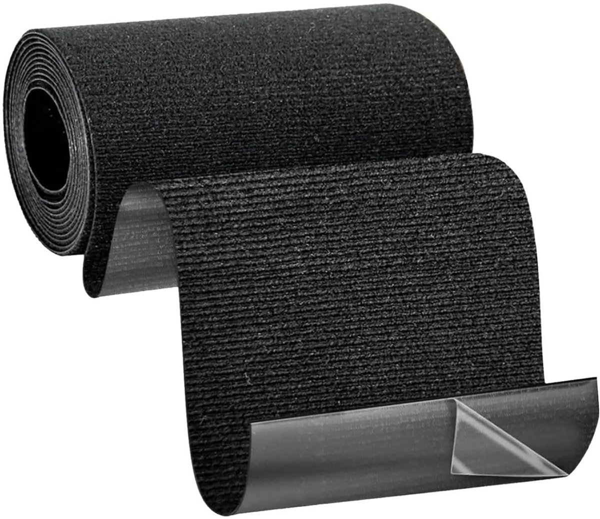 Zelfklevende textielplakband 10 x 200 cm - zwart stoffen plakband voor meubels, kleding, bekleding en kussens