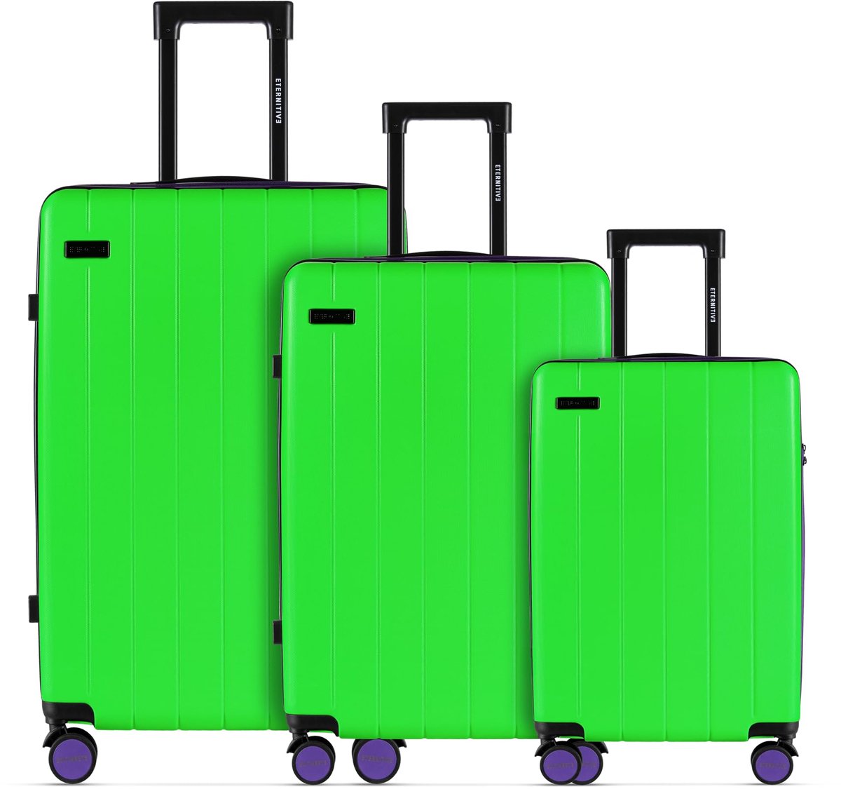 SnelShoppen - 3-delige Lichtgewicht Harde Kofferset | ABS Reisekoffers met 360° Wielen en TSA-slot | Handbagage 37L, 60L, 99L | Ideaal voor Vakanties