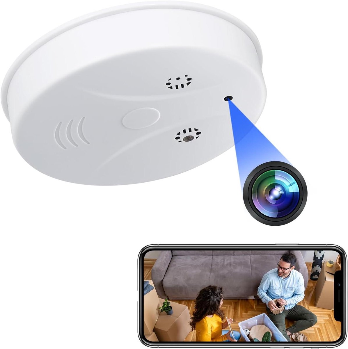 Verborgen Camera - Mini Camera - Thuis Bewaken - Met Nachtzicht - 1080p HD - Zwart