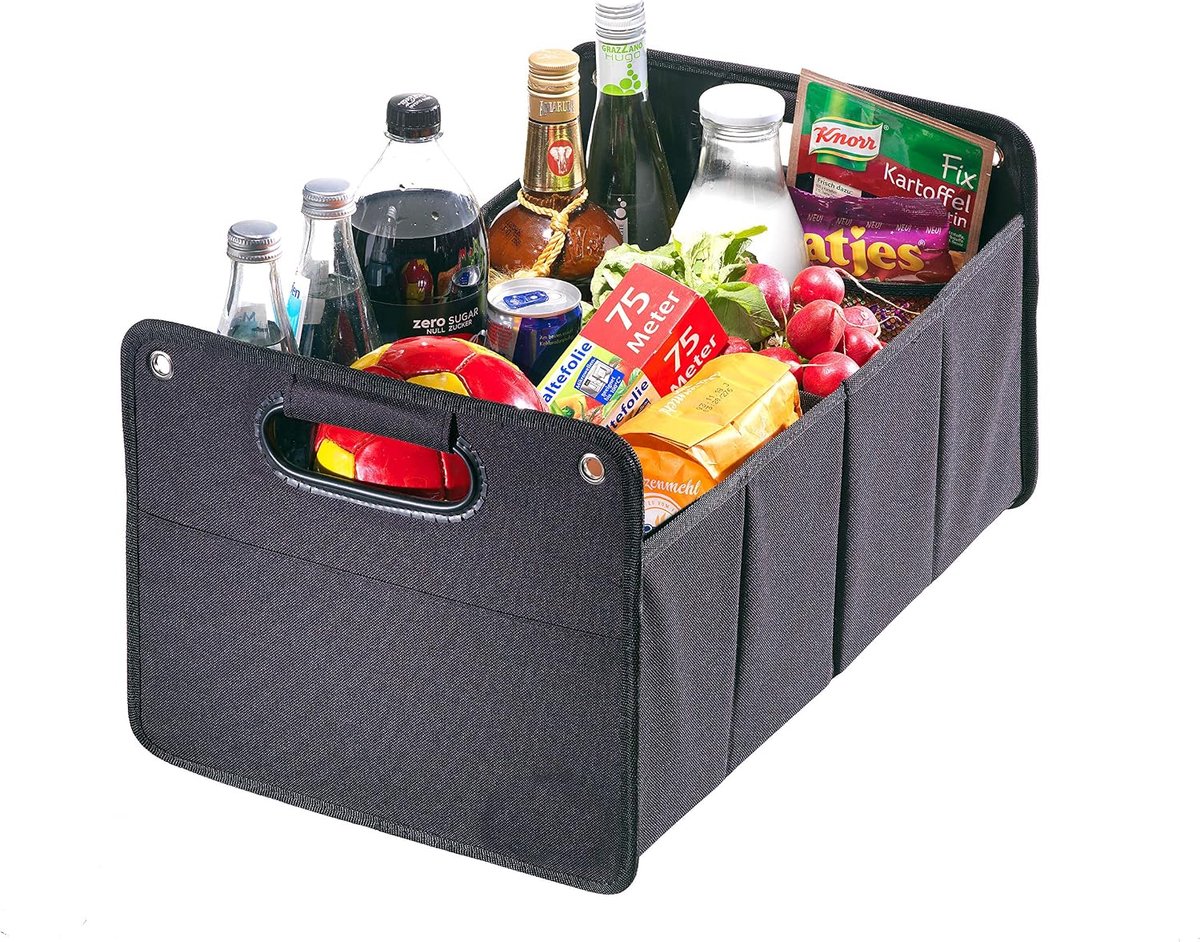 Kofferraumtasche aus Polyester mit sehr stabilem Boden, Car-Organizer, Auto-Klappbox, Kofferraumbox Faltbox Organizer - ShopVlot