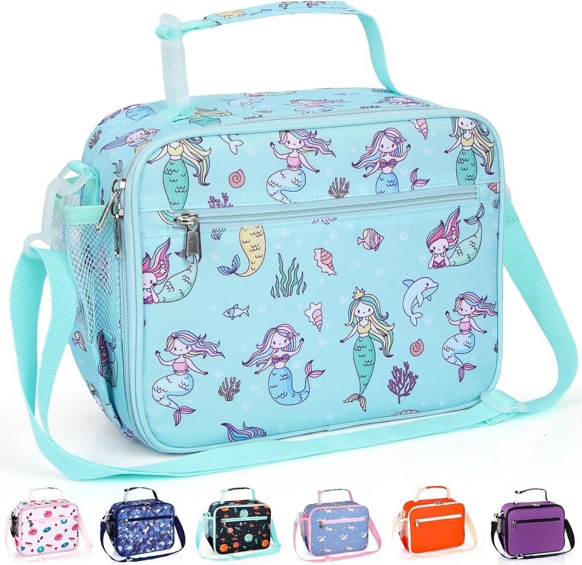 Verkoelende Lunchtas voor Kinderen en Volwassenen, Waterdichte en Isolerende Tas met Verstelbare Schouderband voor School, Werk en Picknick