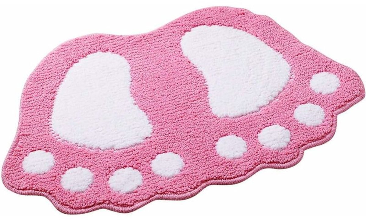 Antislip badmat, douchemat voor de badkamer, grote hoogpolige mat, absorberende vloermat, deurmat (40x60cm, roze)