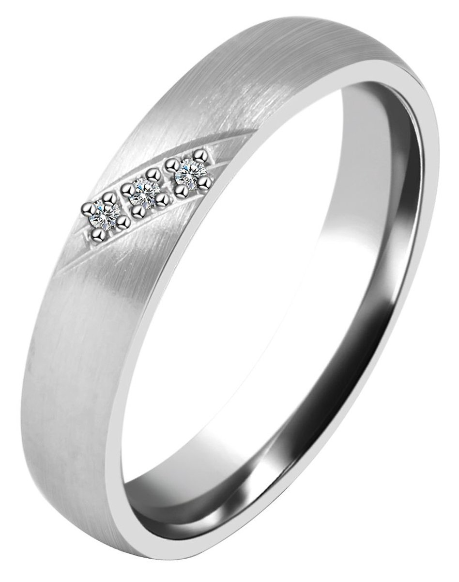 AKZENT Akzent damesring "Jolien" van 925 Sterlingzilver, gerhodineerd, duurzaam, maat