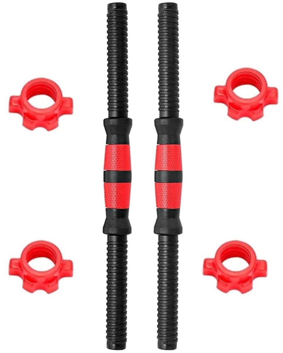 SnelShoppen - Stalen Halterstangen met Verstelbare Stalen Schachten, 40 cm, Paar Halterstangen voor Thuis Fitness, Krachttraining en Sport