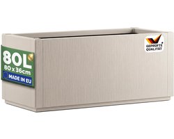 Casaria Plantenbak - Vorstbestendig Drainagesysteem 80l - Wit
