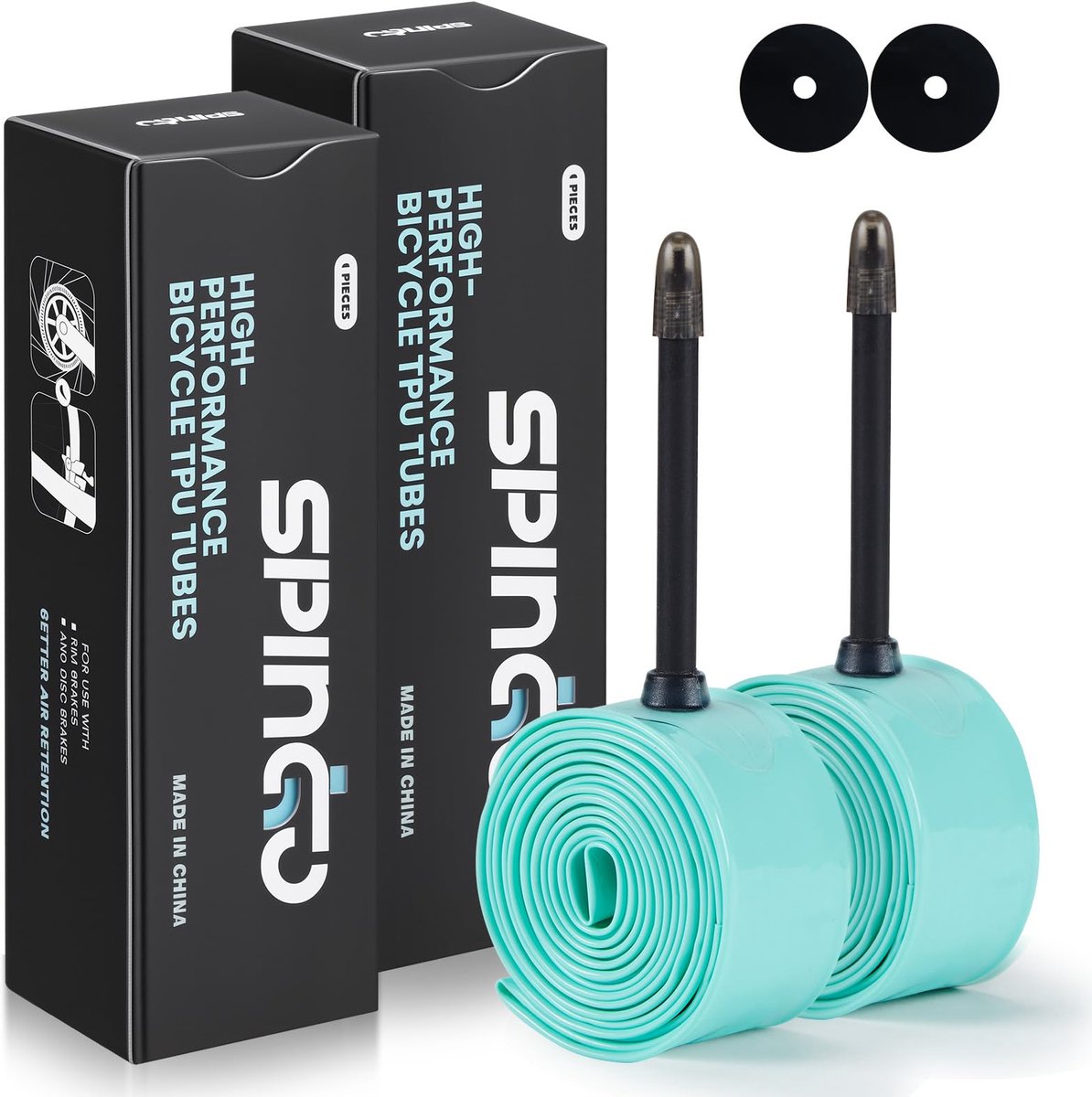 SnelShoppen - TPU Binnenband Set van 2 Stuks voor Racefietsen 700C x 23c-32c / 700C x 35c-43c - Presta Ventiel 48/60/80mm - Ultralichte Reservebanden