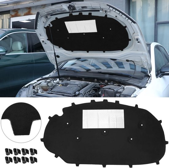 Isolatiemat voor motorkap met clips, geschikt voor VW Golf 6 - Geluidsisolatie en hittebestendig materiaal — afbeelding 2