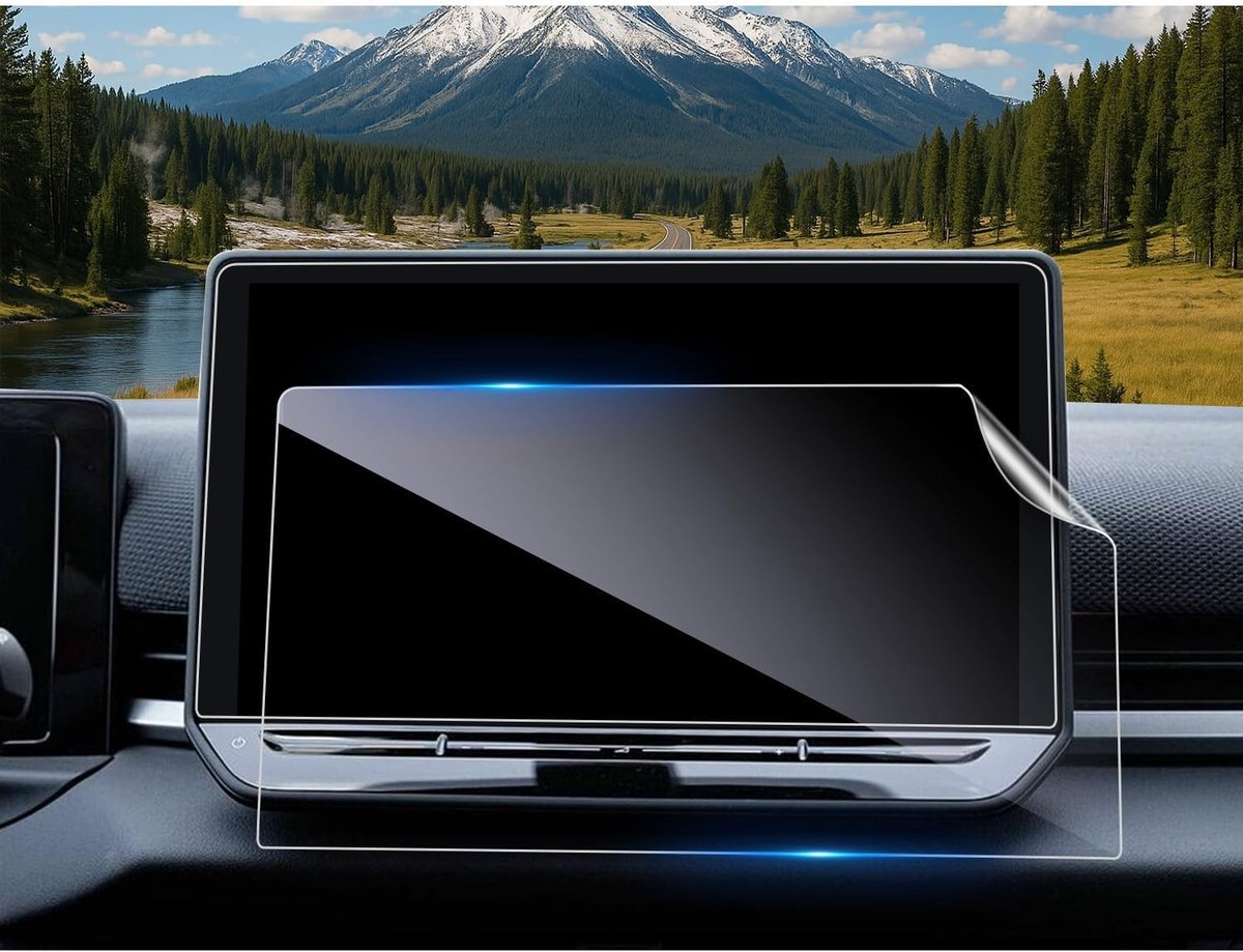 Facelift Navigatie Beschermfolie voor VW T-Roc - 6H Krasbestendig Nano Screen Protector voor 12.9 Inch GPS - 2 Stuks Accessoires voor TROC R Line en Life Style