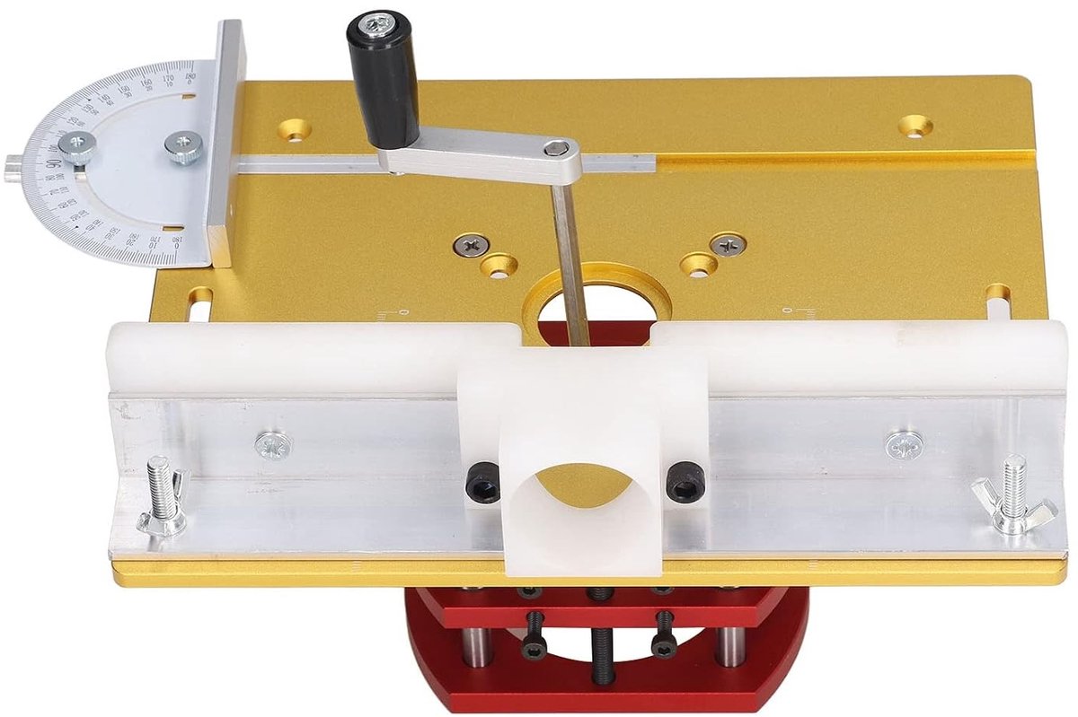 Molenbasis voor Houtbewerking, Verstelbare Freeslift voor Motoren van 64mm tot 66mm, Ideaal voor Frezen en Chamferen van Tafelbladen