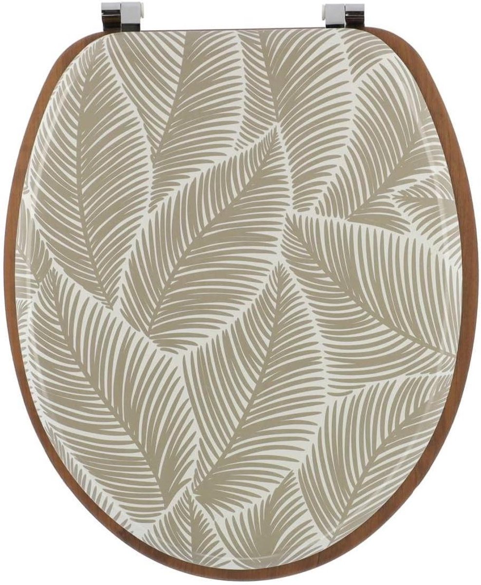 Toiletdeksel Hout - WC Bril - Badkamer Decoratie - Rustieke Acacia Stijl - 45 cm - Beige