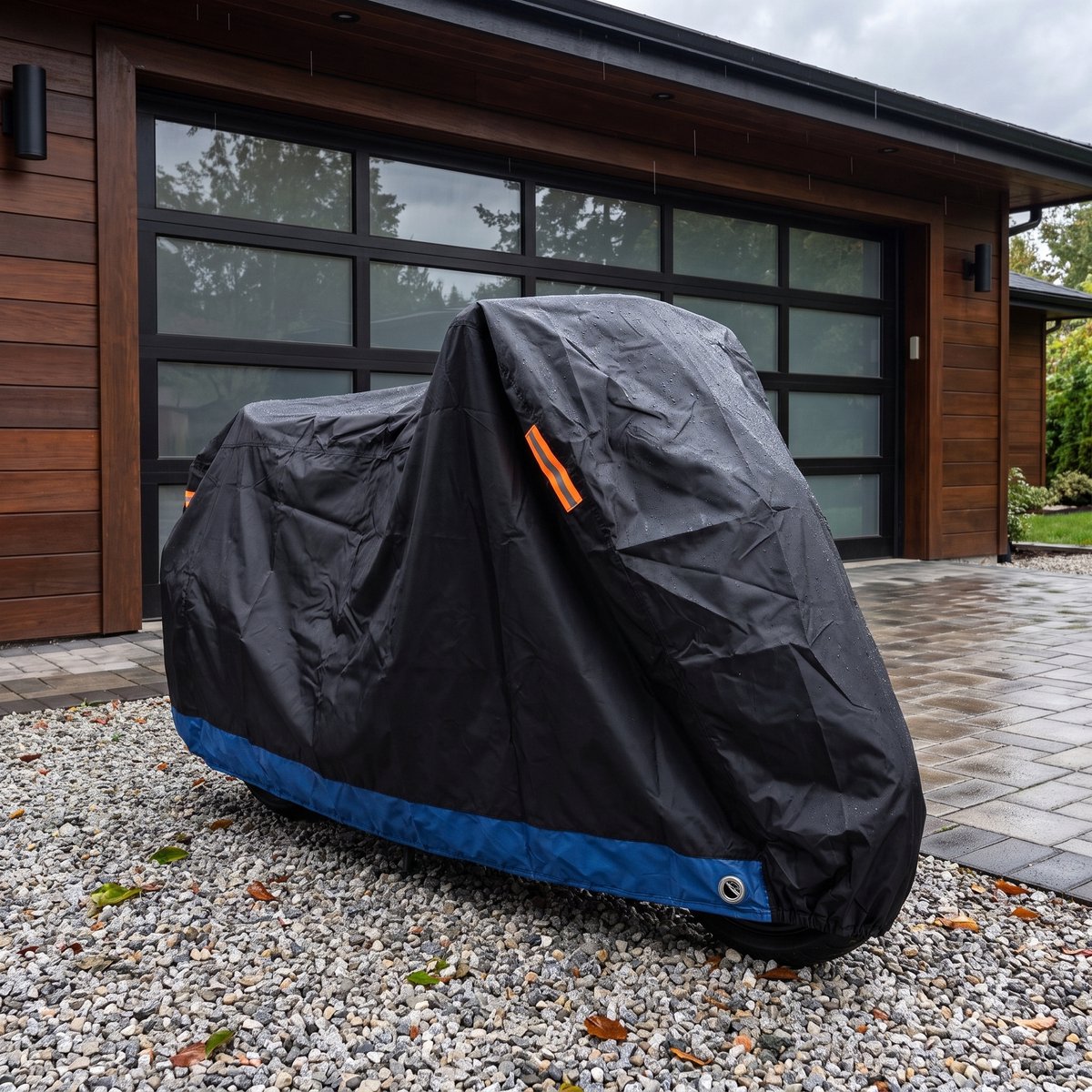 XL Motorhoes Waterdicht voor Buiten (afmeting: 245cm x 140cm x 110cm) - Scooterhoes met windscherm - Motorhoezen - Fietshoes voor 2 fietsen | B&H – foto 5