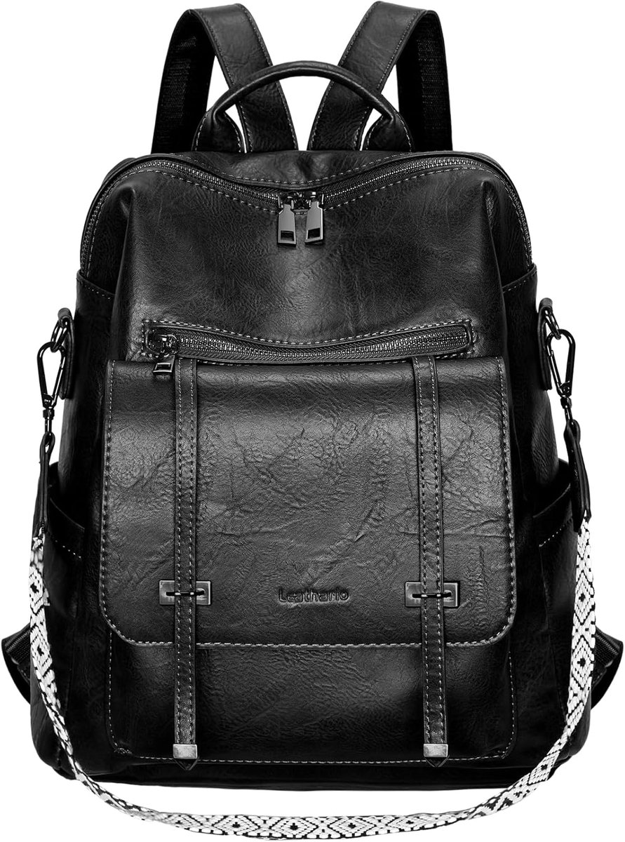 SnelShoppen - Waterdichte Dames Rucksack van Veganistisch Leer, Diefstalbestendige Stadsrugzak, Middelgroot voor Kantoor, Pendelen, Reizen, Licht en E