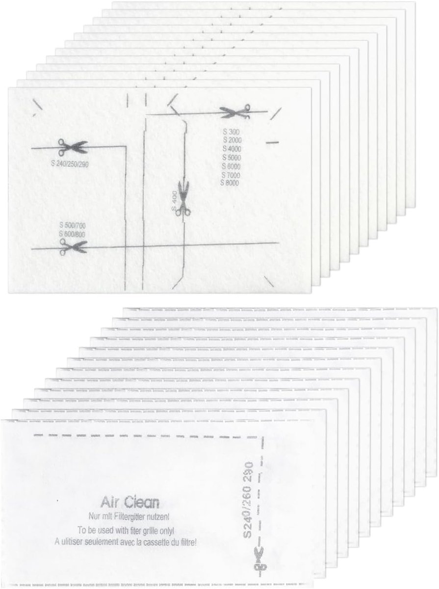 Set van 24 stofzuigerfilters voor optimale filtratie, motorbescherming en afvoerlucht, geschikt voor diverse Miele modellen zoals Complete C1 C2 C3 en meer