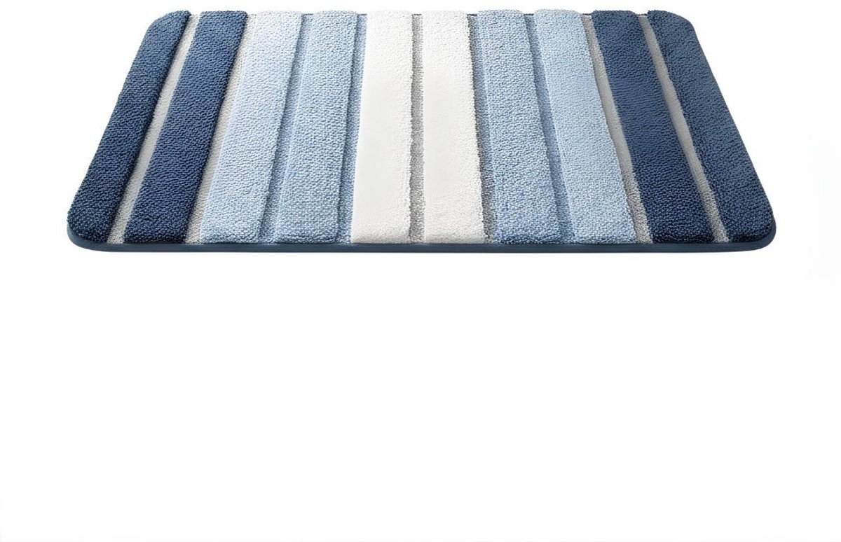NIVA® Antislip Douchemat - Waterabsorberende Badmat - Zacht & Waterabsorberend - Blauw - 60cm x 40cm x 2cm