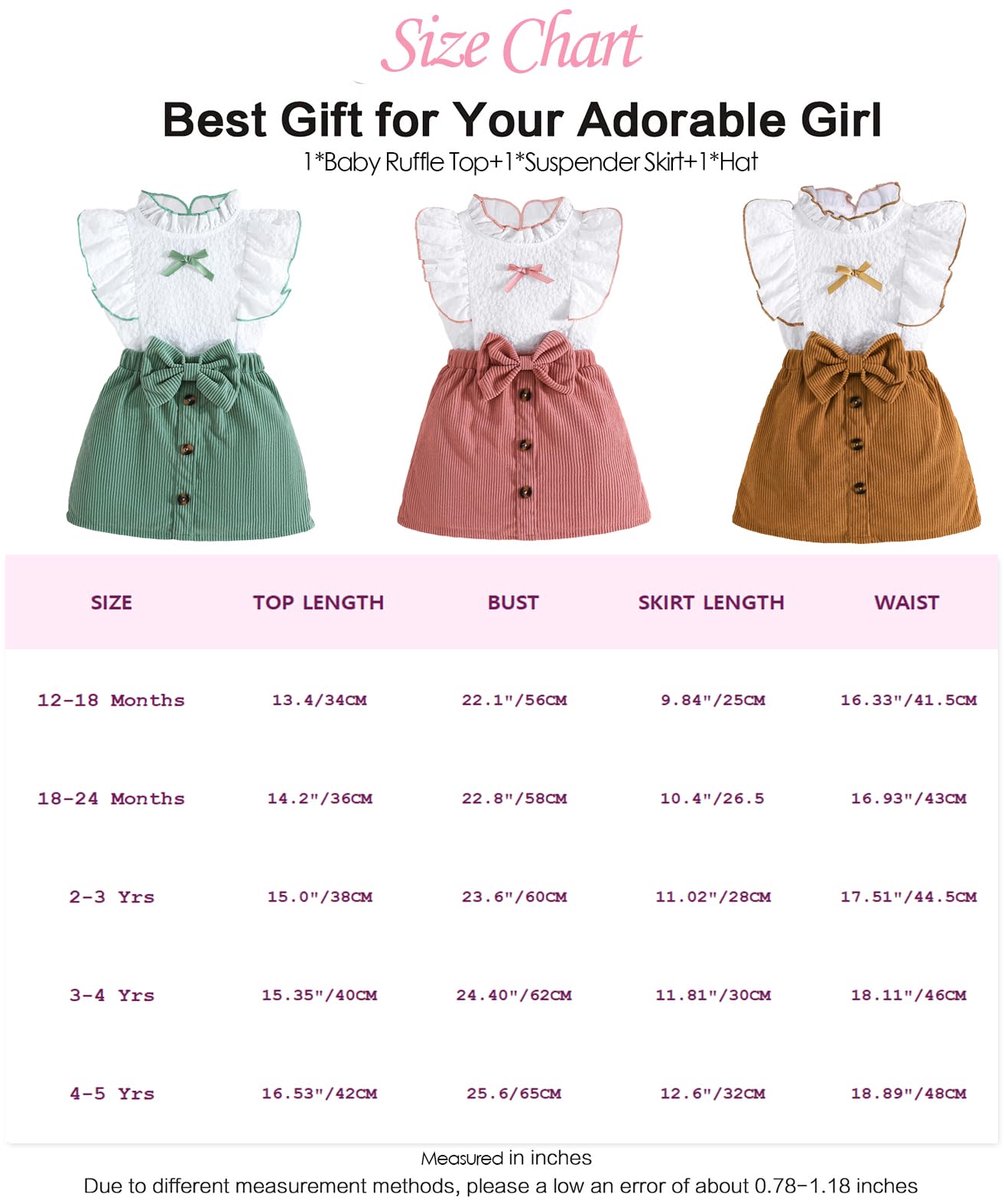 SnelShoppen - LUVCES Meisjes Babyset Zomer Mouwloos Ruches Tops + Knoop Mini-Rok met Vlinderdas 2-delig Elegante Kledingset Roze Bloemenprint 4-5 Jare