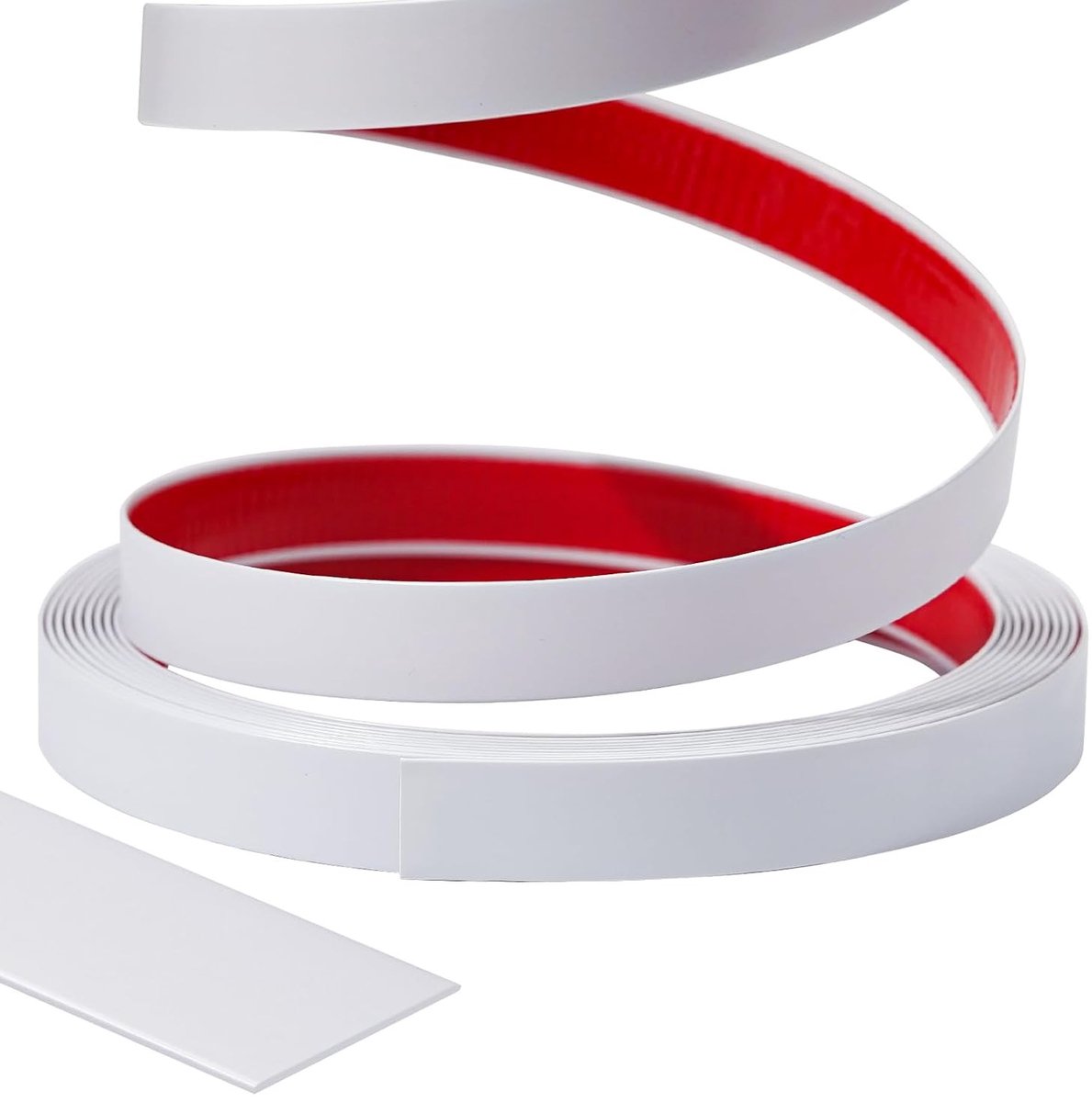 Zelfklevende Decoratieve Rand voor Deuren, Ramen, Spiegels, Muren en Vloeren - 0.8 cm x 6 m, Matte Witte Afwerking voor Creatieve Interieurdecoratie