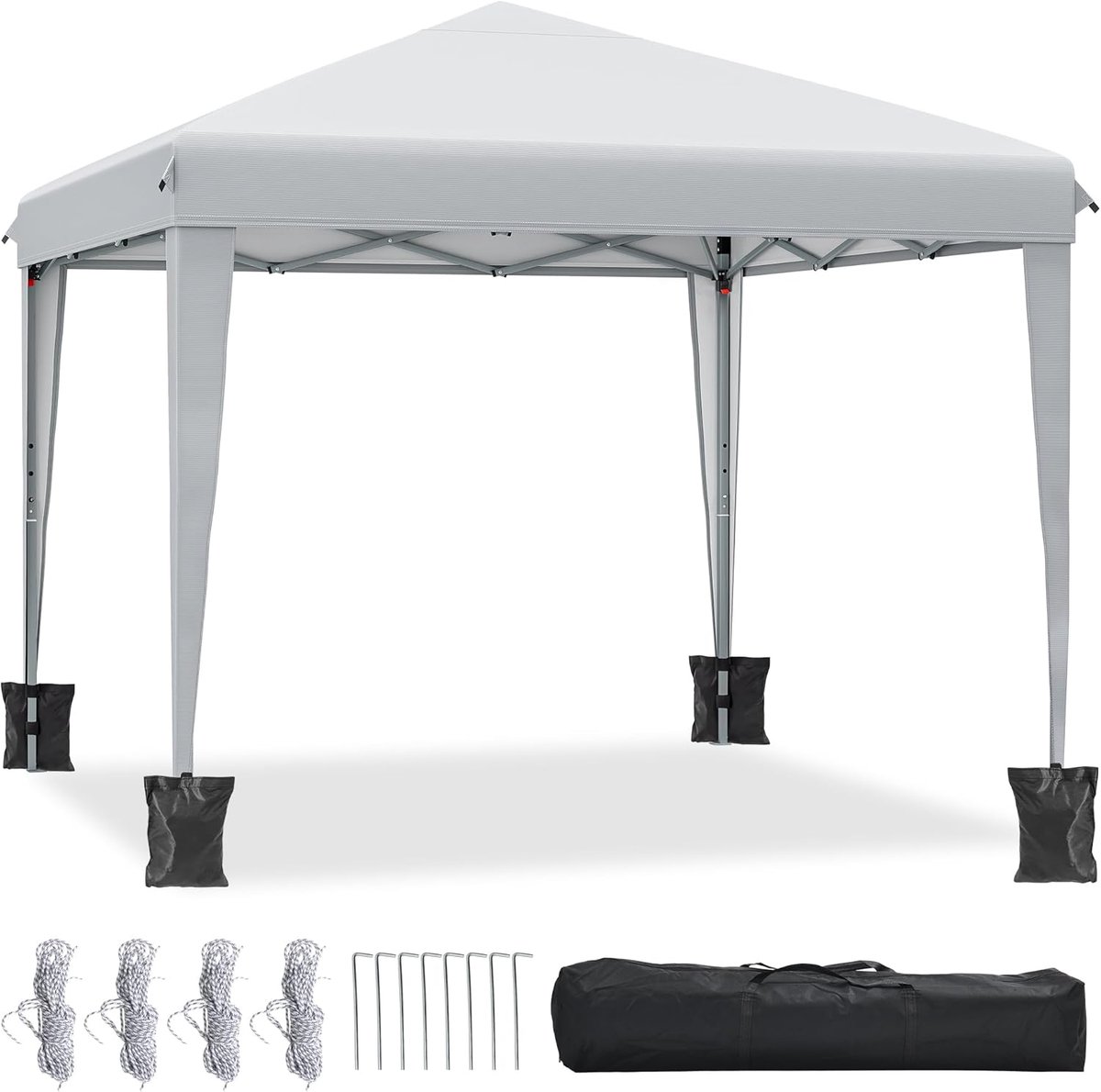 SnelShoppen - Pop Up Tent 3x3m, Waterdichte Paviljoen met Opbergzak, Inklapbaar, Verstelbare Hoogte, Ideaal voor Feesten, Camping en Buitenactiviteite