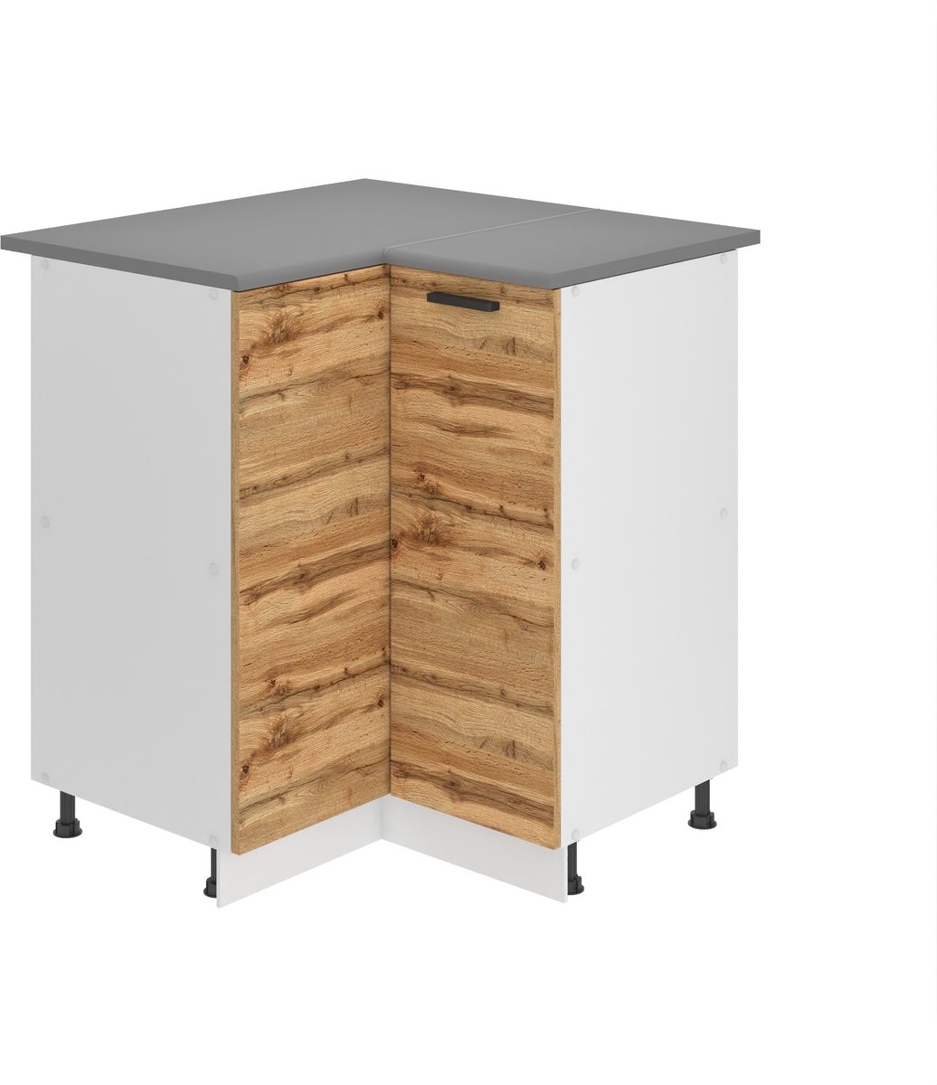 BELINI Hoekonderkast SNP 90 cm met 1 Deur met Werkblad - Wotan Eiken