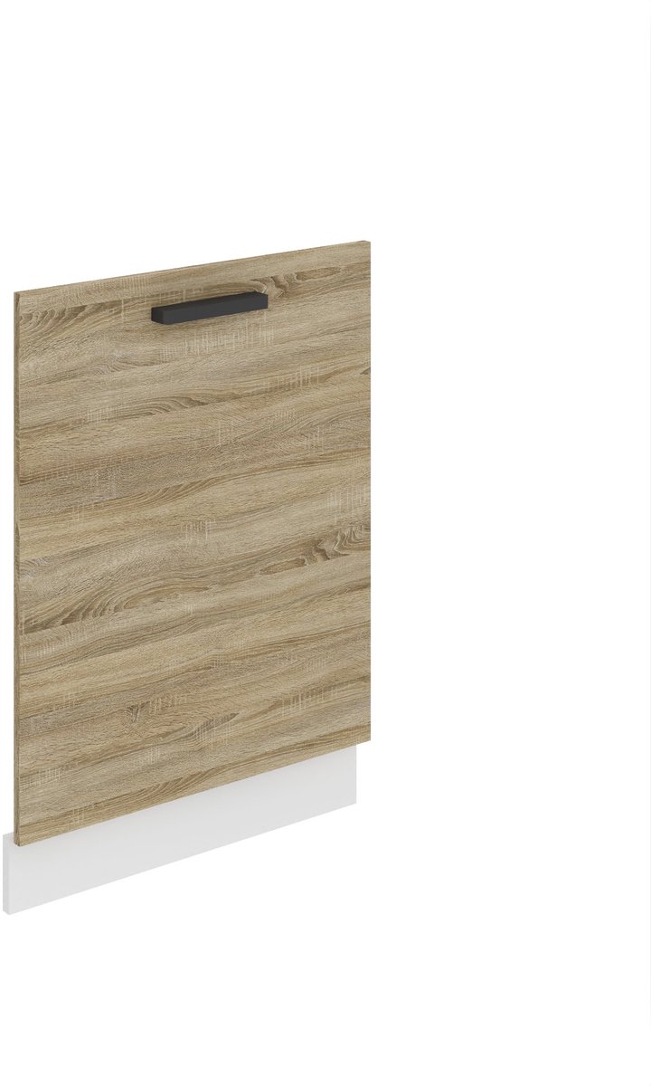 BELINI Voorpaneel Vaatwasser PZ 60 cm met Handgreep en Plint - Sonoma Eiken