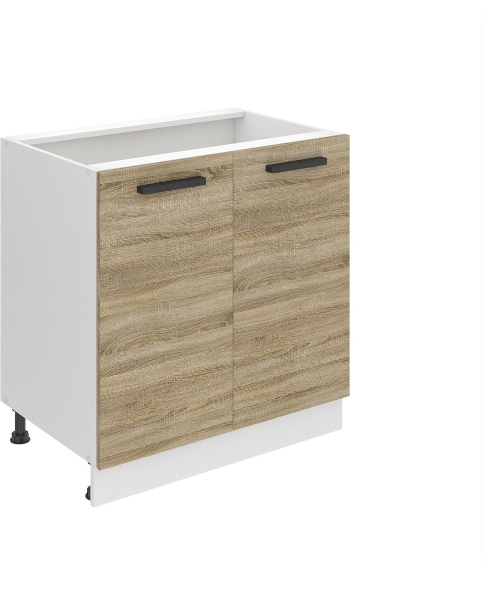 BELINI Keukenonderkast SD 80 cm met 2 Deuren - Sonoma Eiken
