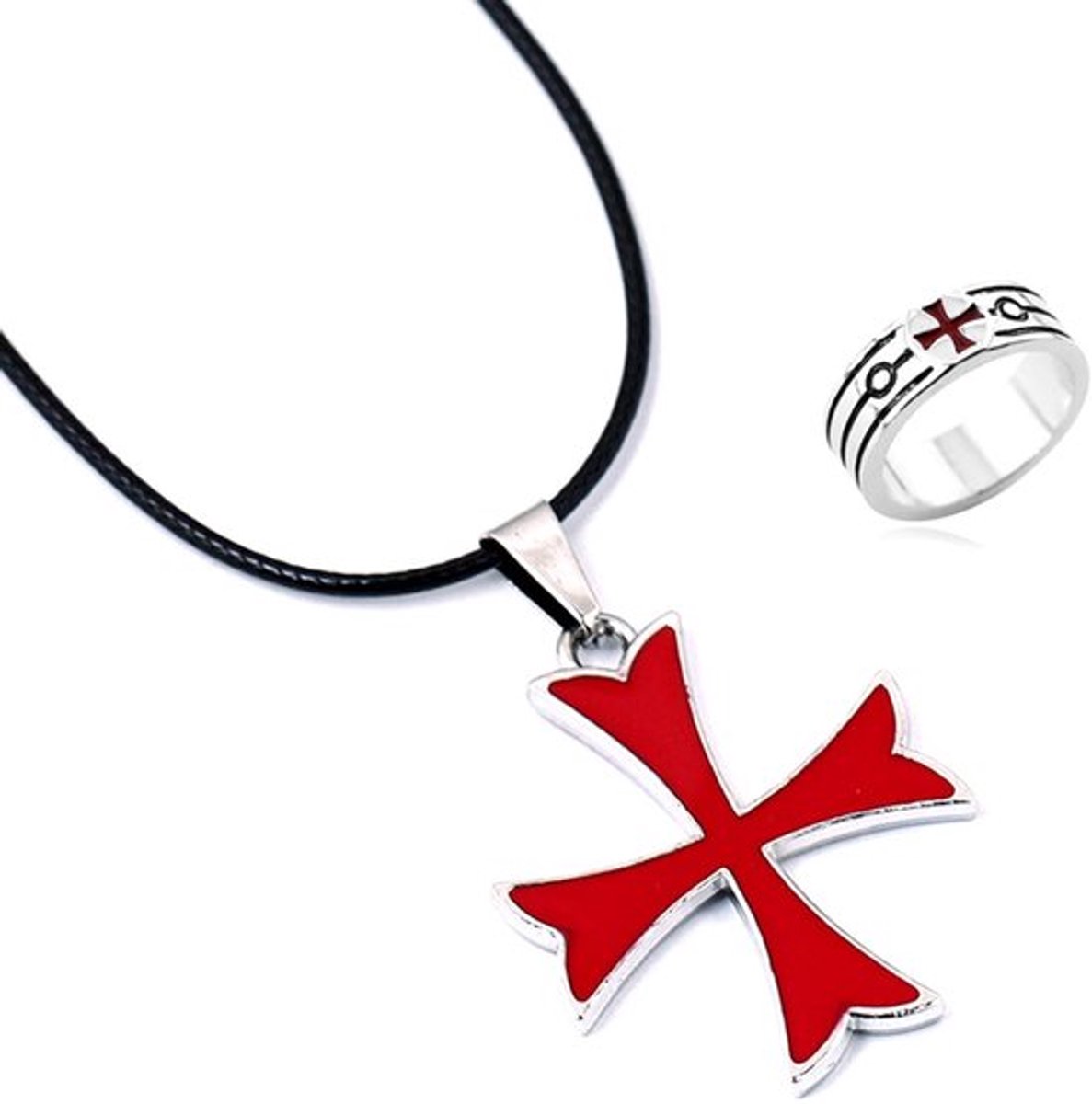 Kruisridder - 2 Stuks - Gelegeerd Staal - Sieraden - Sieradenhouder - Charmante Uiterstraling - Perfect Cadeau - Sieraad