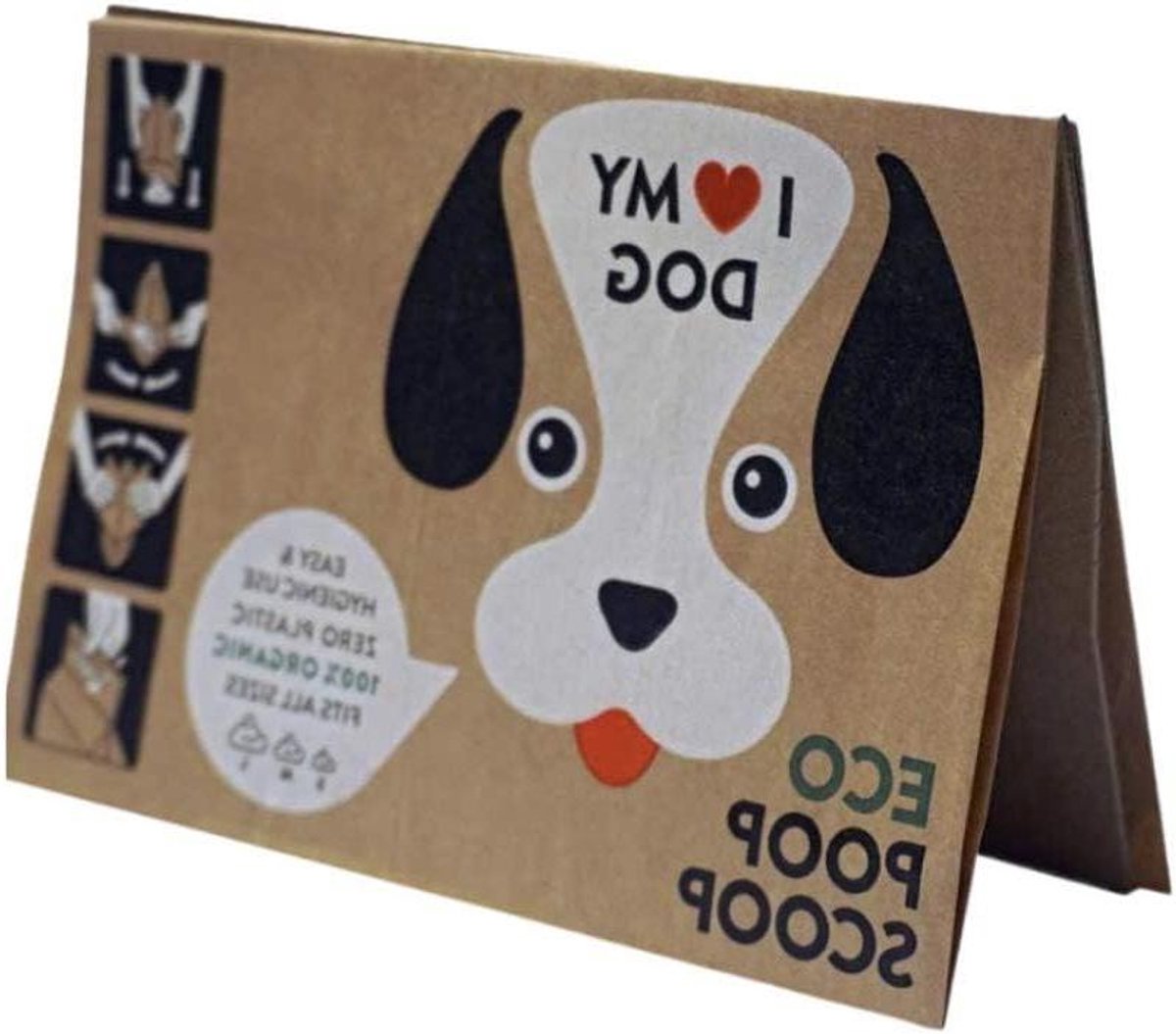 Hondenpoepzakjes met handvat - Composteerbare zakjes - Hond uitlaten - Biologisch afbreekbaar - 360 stuks - Bruin