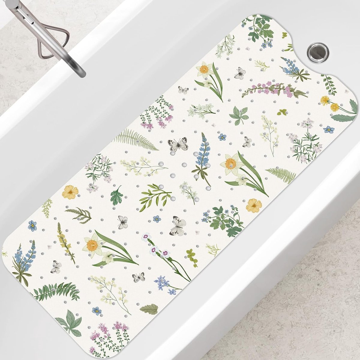 SnelShoppen - Badmat Antislip Groen 100 x 40 cm | Schimmelbestendig, Machinewasbaar en Comfortabel voor Badkamer en Douche