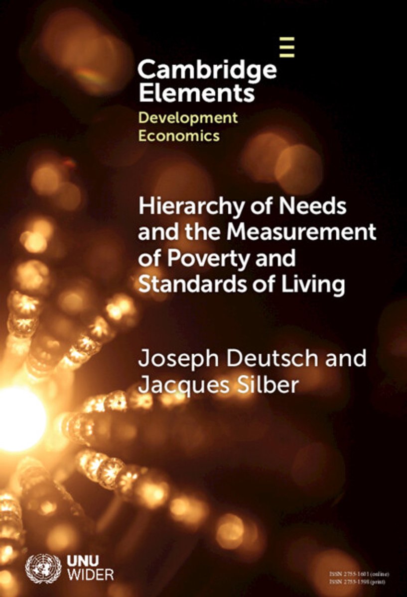Elements In Development Economics- Hierarchy Of Needs And The Measurement Of Poverty And Standards Of Living